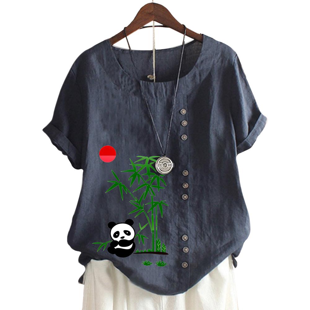 Женский хлопковый повседневный топ с круглым вырезом и короткими рукавами, 11 цветов