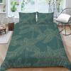 Family Bedding Single Double Bed Full Size Plant Printing Series Bedding Leaf Pattern Pillowcase and Quilt Cover Washable Home Decoration