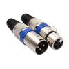 5 пар XLR 3-контактный female разъем для микрофона, разъем для аудиокабеля микрофона, синий NG4S