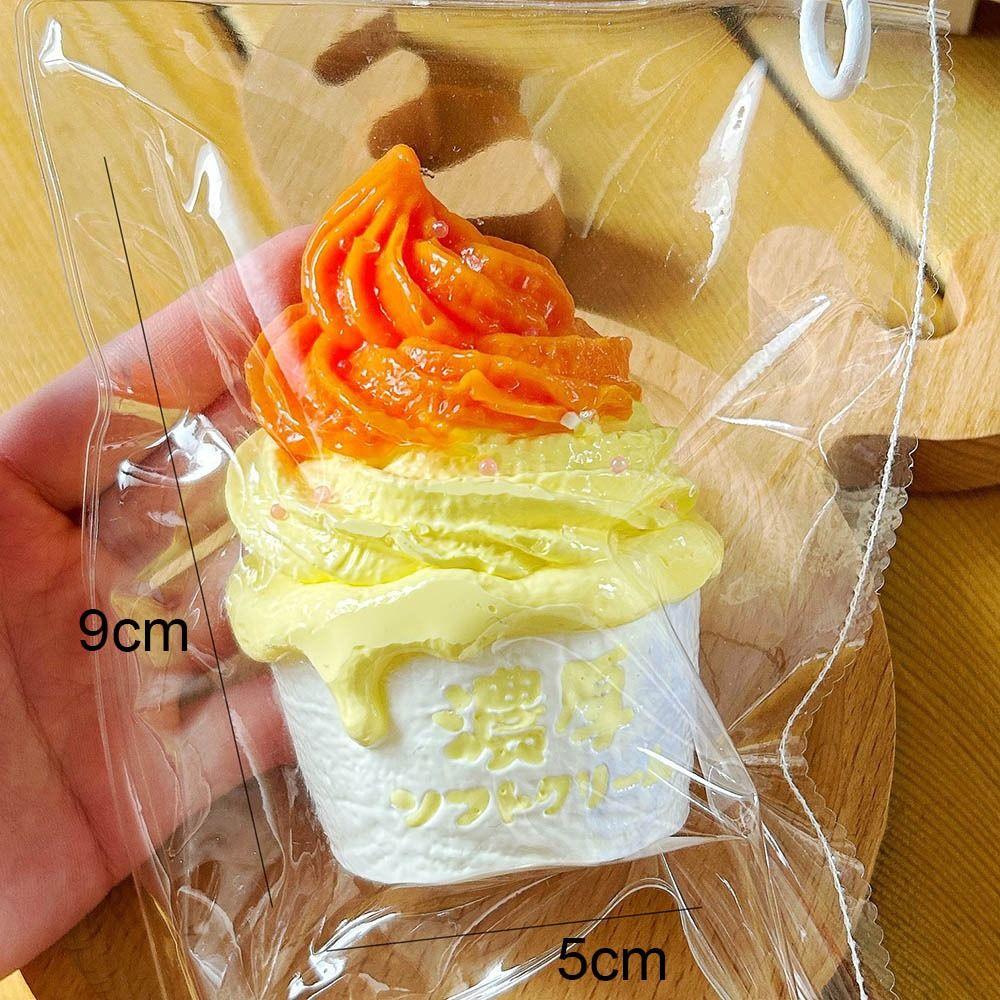 Simulation Ice Cream Squeeze Toy Food-Grade Silicone Slow Rebound Toy Soft Fingertip Toy Christmas