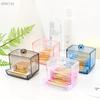 Прозрачная коробка для ватных палочек, коробка для хранения с крышкой, коробка для хранения в ванной комнате, подходит для ватных шариков, ватных палочек, косметических коробочек