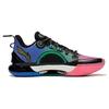 Li Ning Yushuai Evolution Low Текстиль, ТПУ Устойчивый к истиранию Дышащий Низкие Баскетбольные кроссовки Мужские Черный Розовый Синий ABAS161-4
