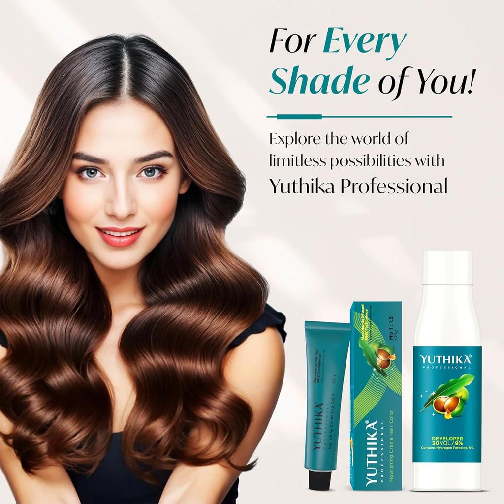 Yuthika Professional Hair Color Developer 30 Volume 9% 1L Salon-Grade Smooth Vibrant Hair Coloring