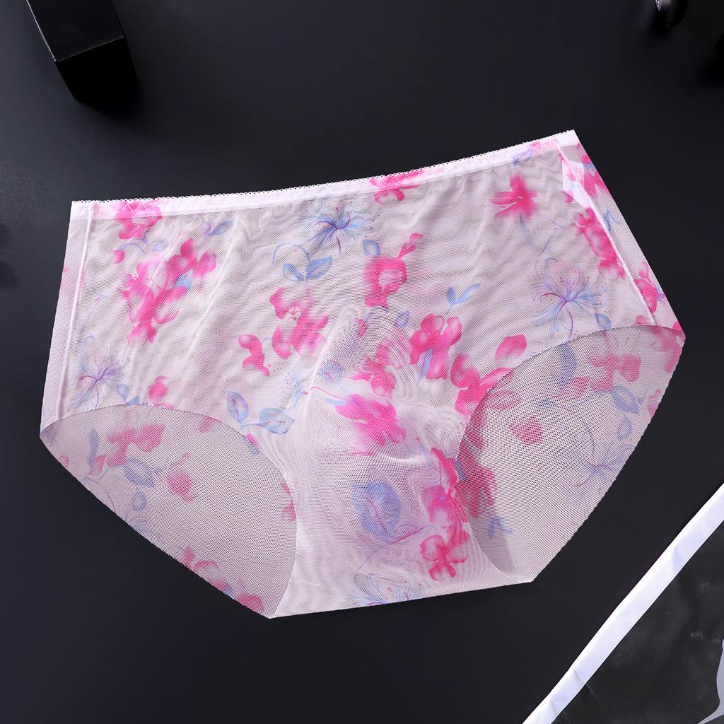 Мужские Ультратонкие Цветочные Сетчатые Трусы Прозрачные Sissy Pouch Трусы Мужские Мягкое Дышащее Нижнее Белье Cuecas Женские Трусы Для Мужчин