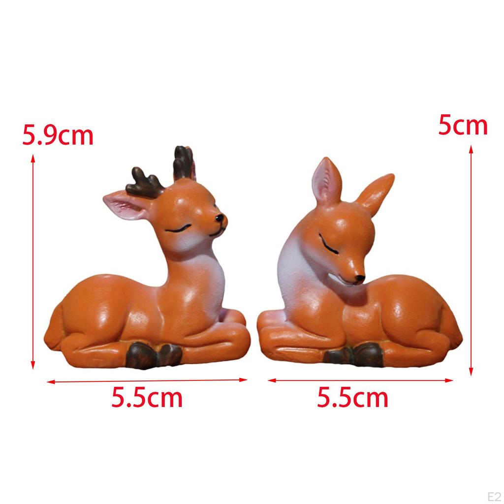 2шт. Фигурки оленей из смолы, украшения, поделки, скульптуры для улицы, фигурки животных для