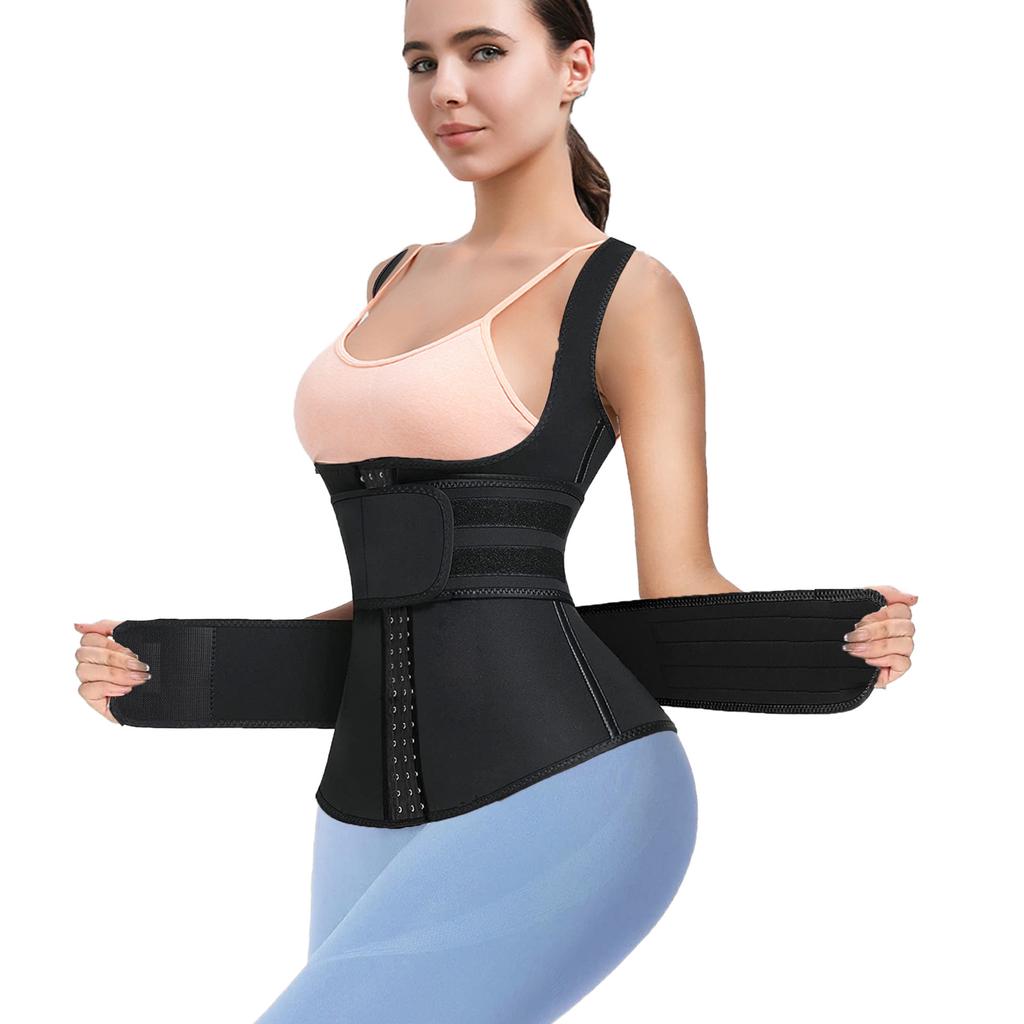 Double Belt Breasted Vest Belly Shapewear Ladies, Thickened Neoprene Waist Sweat Vest Amazon Popular