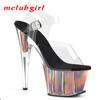 Женские танцевальные босоножки Fairy Fine Heel на высоком каблуке, каблук 17 см, платформа 7 см, YKC