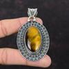 Tiger's Eye Pendant Handmade Unique Design Jewelry 925 Sterling Silver Pendant Vintage Jewelry Genuine Gemstone Pendant For Engagement Gifts