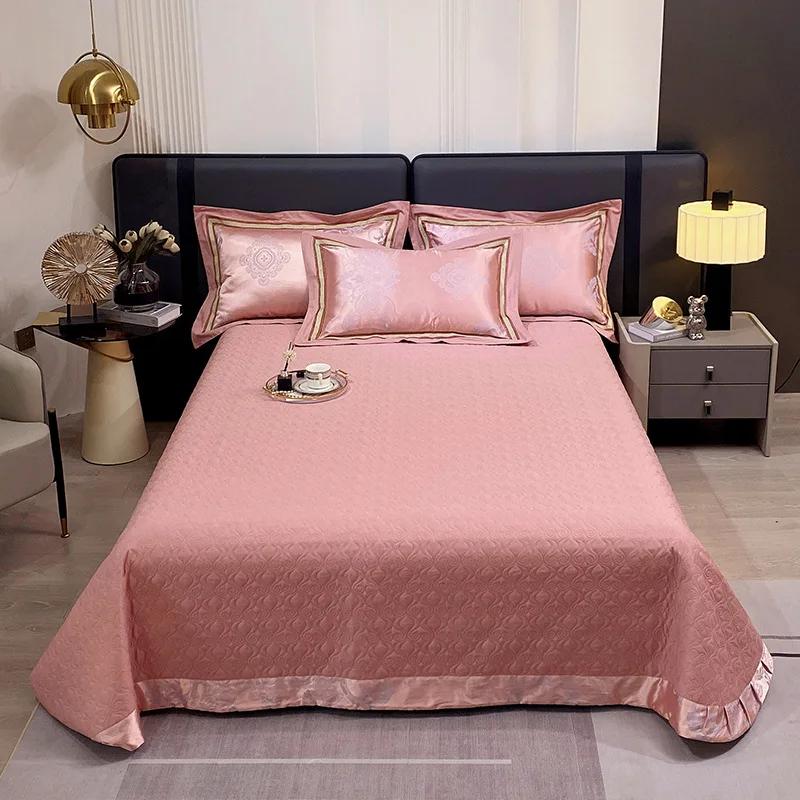 Европейский рельефный стеганый хлопковый стеганый хлопковый наматрасник цельный хлопковый утолщенный наматрасник двуспальный наматрасник комплект из 3 предметов