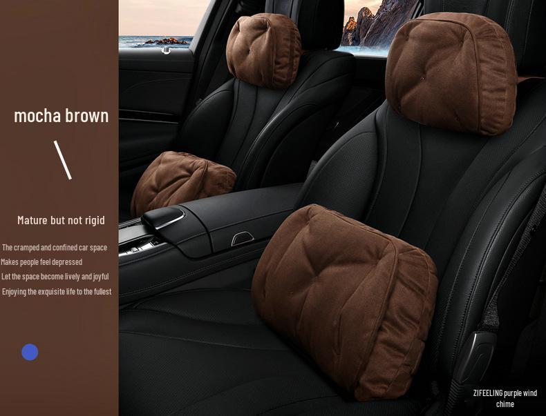 Фиолетовая подушка-подголовник и поясничная подушка с колокольчиком для BMW 5 серии 530Le Zotye T300/T600