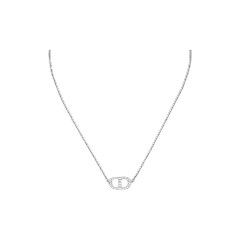 Dior PETIT CD застежка-лобстер элегантное и модное ожерелье женский стиль Серебристый F базовая упаковка-пыльник+оригинальная коробка