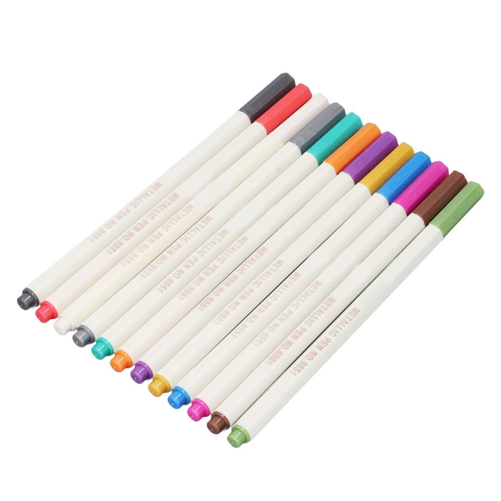 24Pcs Metallic Marker Pens 24 Colors for Art, Scrapbooking, Crafting