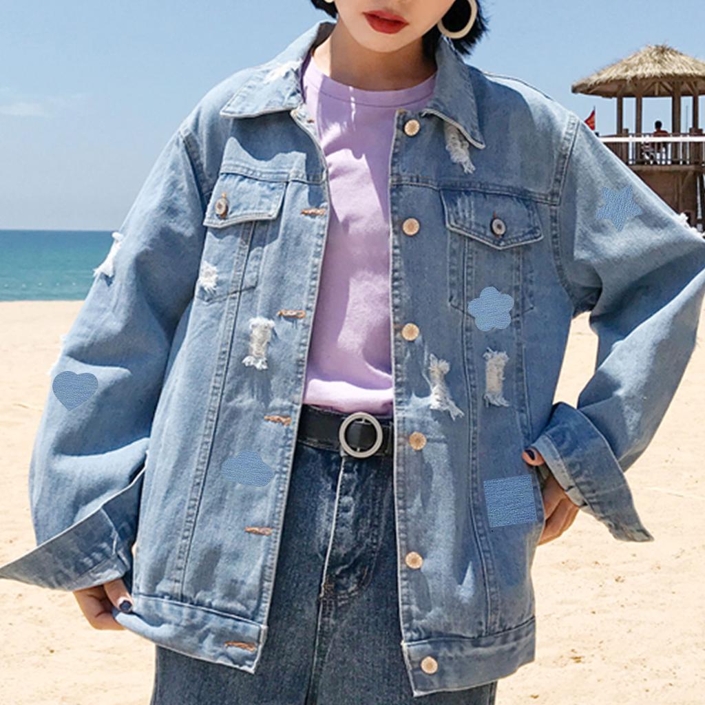 25 штук джинсовых заплаток, приклеивающихся утюгом, 5 цветов, заплатки для джинсов, курток, одежды, для ремонта и украшения