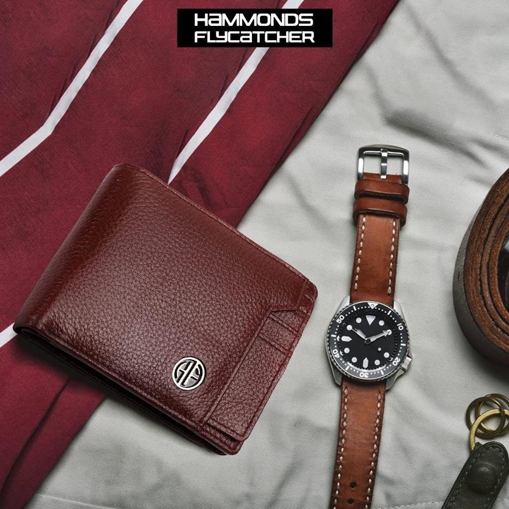 Кошелек из натуральной кожи для мужчин - кожаный кошелек с защитой RFID для мужчин, кошелек для денег для мужчин, складной кошелек - 6 отделений для карт, 1 отделение для карт, карман для монет,