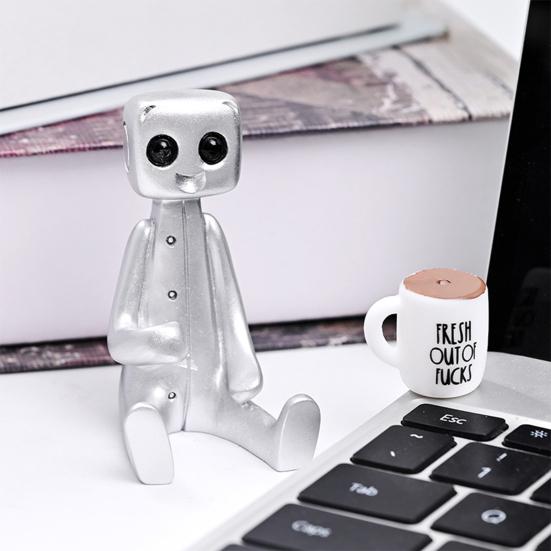 Anxiety Robot Resin Figure with Slogan 'Your Anxiety Is A Lying Hoe' Inspiring
