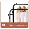 Одежда Taiyo no Sakana Вешалка для одежды большой вместимости с подвешиванием Легко и Включает ролики для удобной сушки и хранения Двойная с полкой,