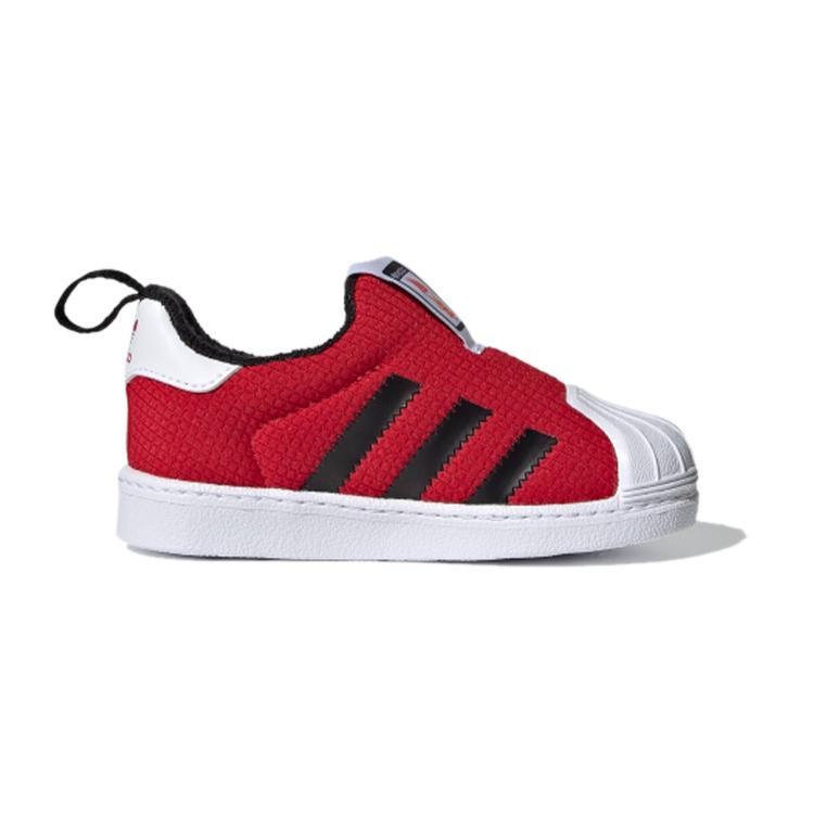 adidas Оригинальные SUPERSTAR 360 На флисовой подкладке Дышащие Низкие Скейтбордические Кроссовки Красные Для Младенцев И Малышей FX4869