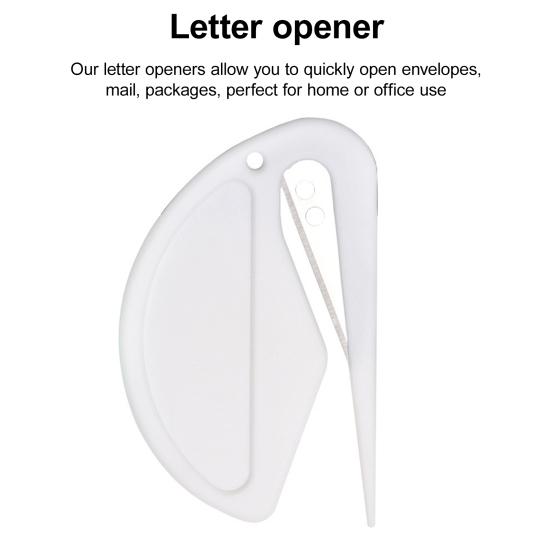 2Pcs/Set Letter Opener Plastic Mini Portable Multi-functional Pointy Tip Safe Sharp Efficient Mail Envelope Opener Cutter Home Office Supplies