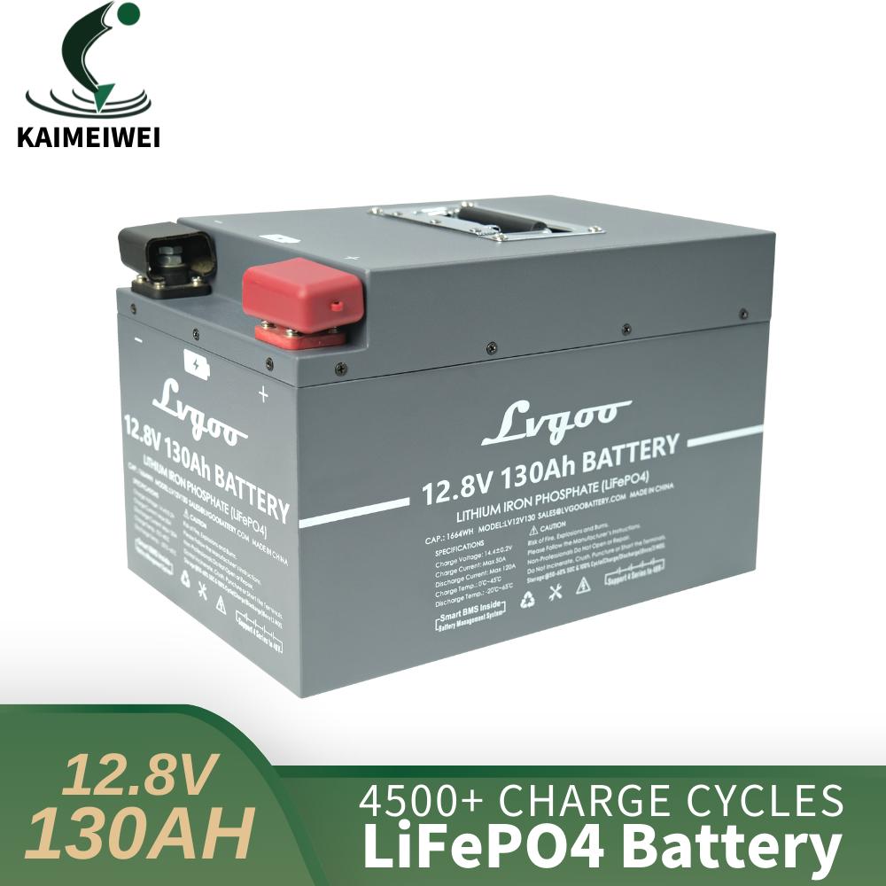 12V 130AH 260AH LiFePO4 Battery Pack Grand A Cells Lithium Iron Phosphate Bulit-in BMS Rechargeable Battery NO TAX for RV