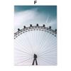 Romantic Sunset Landscape Painting Ferris Wheel Posters for Home Design Modern Decoration for Living Room Frameless Art Prints No Frame