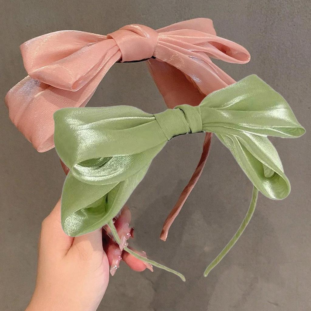 1/2piece of Women's Mesh Large Bow Headband Princess Hair Accessory