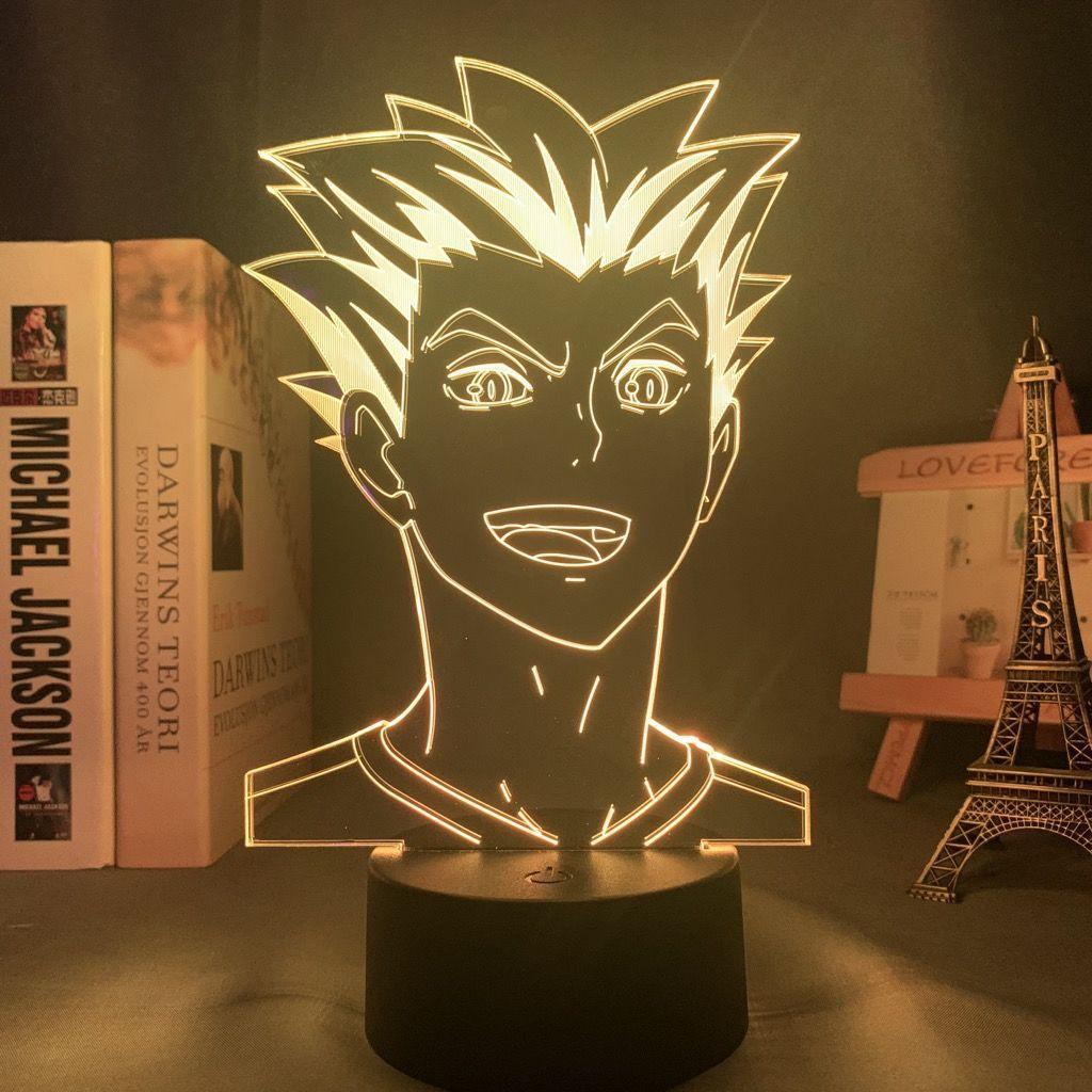 Ночной светильник Haikyuu Tobio Kageyama Figure, меняющий цвет, прикроватная лампа, классный подарок для поклонников Neon Haikyuu