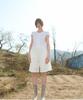 Wioi Lace Check Half Pants_White