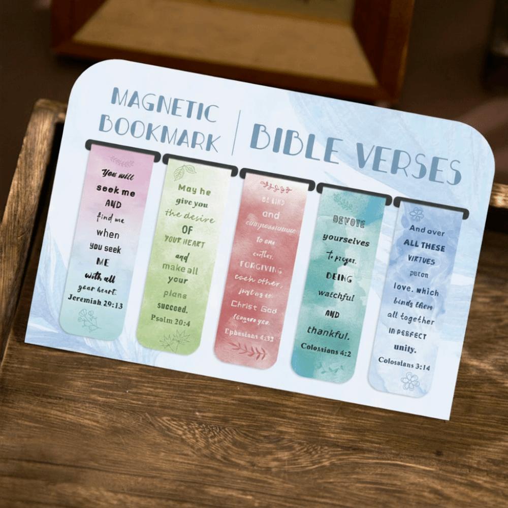 5 Pcs/Set Flower Pattern Annotated Bookmarks for Reading, Annotation, and Gift