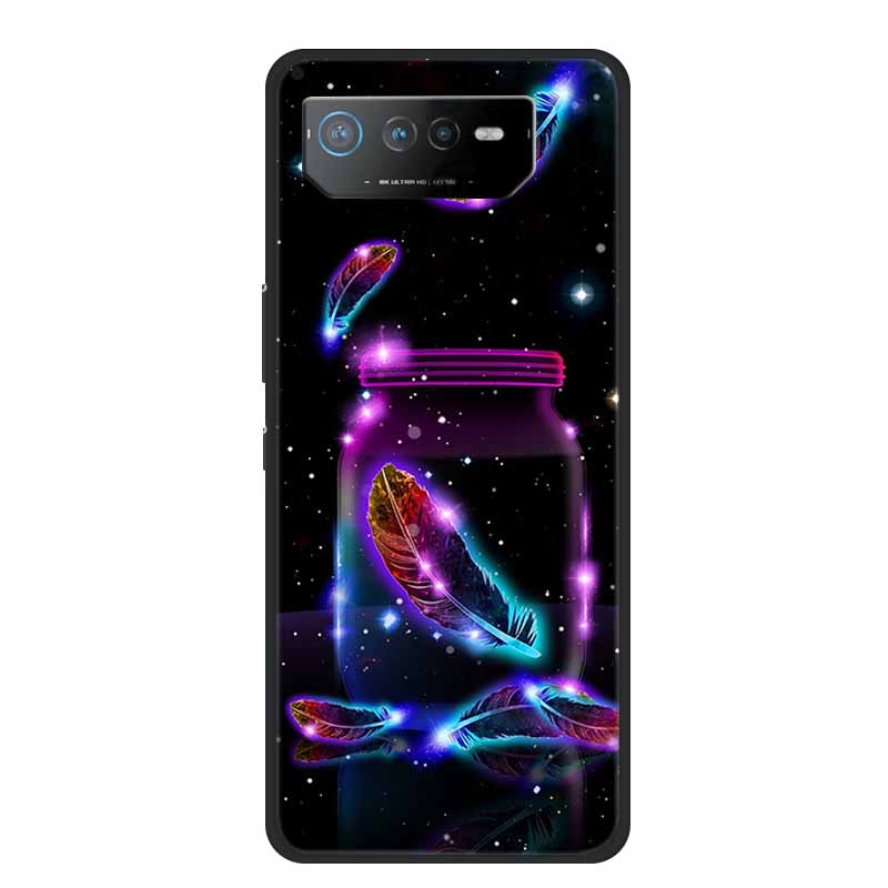 Чехол для телефона Asus ROG Phone 6D Ultimate Задняя крышка Черный ТПУ Силикон Мягкий Чехол Для Asus ROG Phone 6 Pro Чехол Phone6 Pro