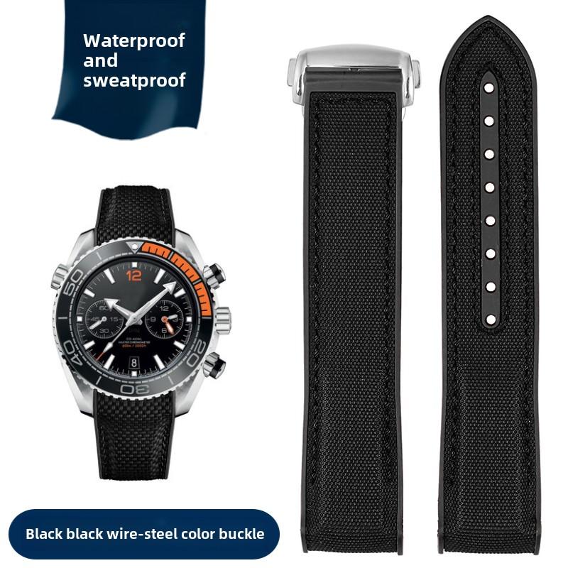 Для Omega Seamaster 300 Observatory Ocean Universe 600 Нейлон Резина Силикон Мужской Ремешок для часов 20мм 21мм 22мм Ремешок Браслет для часов