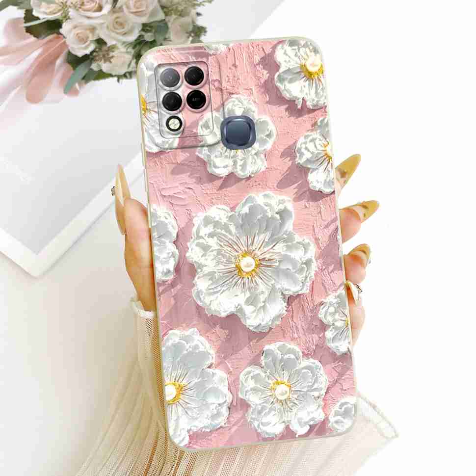 For Infinix Hot 10s Case Fashion Butterfly Painted Soft Silicone Phone Cover For Infinix Hot10s Hot 10s X689B X689 Cases