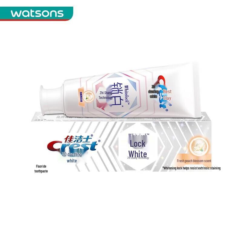Crest Lock White Supreme Toothpaste, Peach Blossom Scent