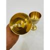 Vintage Handmade Brass King's Royal Chalice Embossed Cup 6 Inch Goblet (Set of 2)