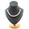 Stones and Minerals. Necklace 20 Beads Rose Quartz 8 Mm Stainless Steel Chain Necklace for Women, Men. Customizable Size.