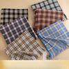 Японский и корейский клетчатый шарф-кисточка из имитации кашемира для женщин, модный клетчатый шарф для поездок на работу, теплая шаль