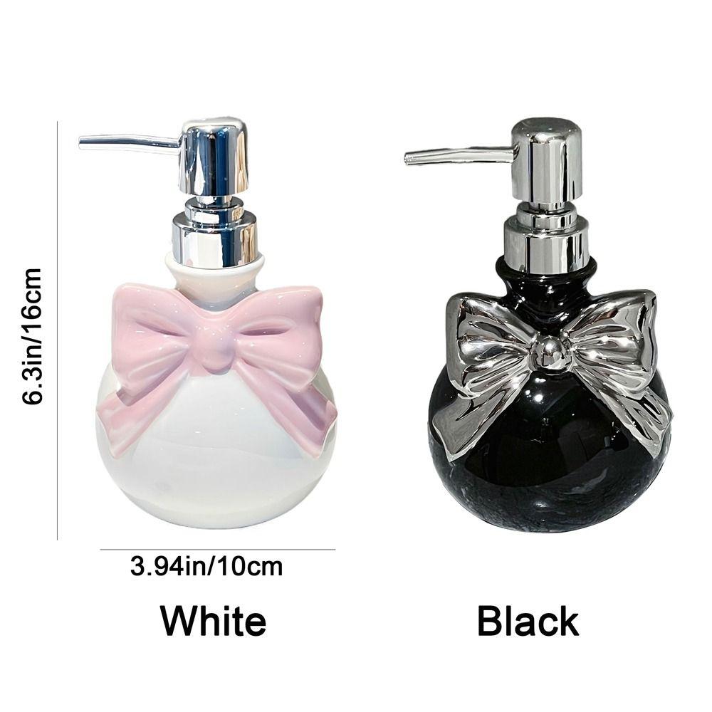 350ml Bow Lotion Bottle Ceramic Shower Gel Separate Bottles Practical Bow Soap Dispenser  Bathroom