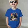 Funny Monster Noodle Print T-shirt Vintage Anime Tee Kids Short Sleeve T-shirt Girl Boy Summer Top Baby Boys T-shirts