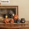 Antique Purple Clay Tea Pet Ornaments Boutique Raise Pixiu Decoration Lid Holder Desktop Lucky Decor Handmade Teaset Accessories
