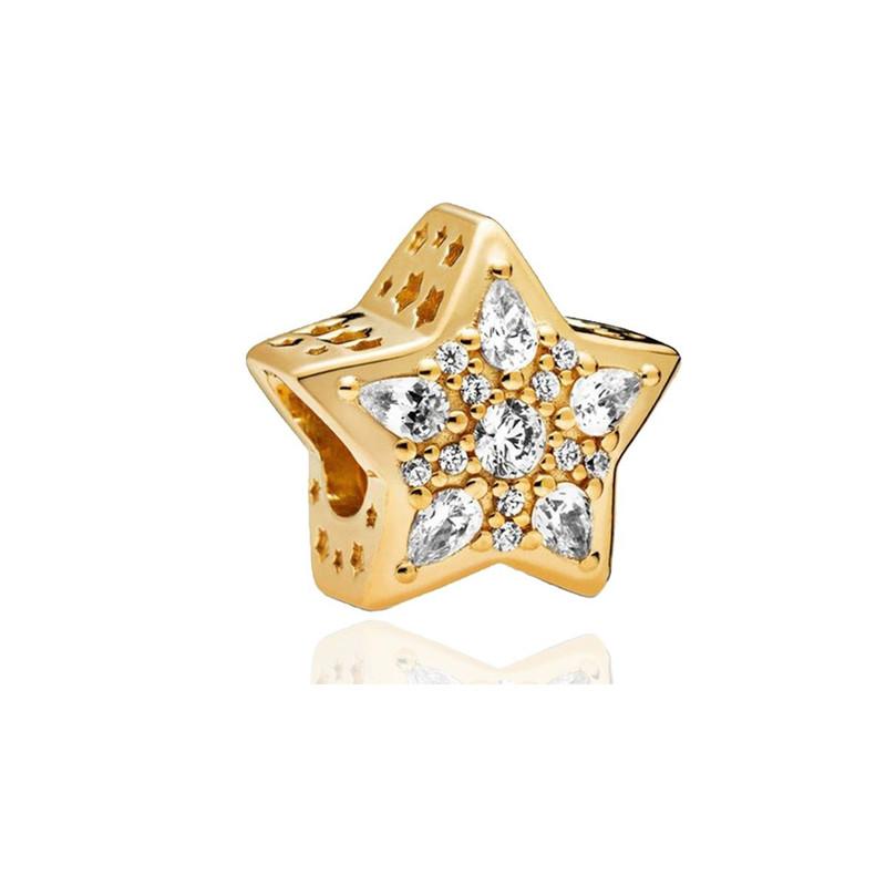 Gold Plated Sparkling Family Tree Charm Bead Fit Original Bracelet Fine Jewelry Cherry Blossom Love Letter Envelope Dangle