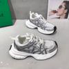 Paris Daddy Shoes Thin Mesh Summer Breathable Women's Shoes 2025 New Casual Shoes Splicing Lace-up Muffin Bottom Versatile Tide