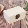 Home Storage Box Natural Wooden With Lid Golden Lock Jewelry Case Wooden Box