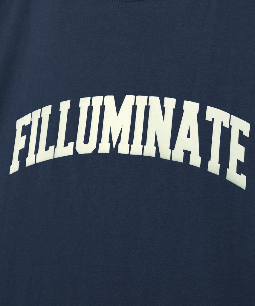 Футболка FILLUMINATE с основным логотипом-аркой - Темно-синяя