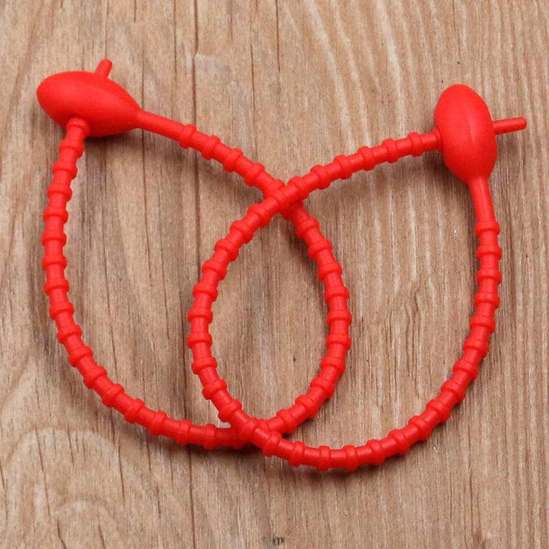 13-цветный силиконовый многоразовый шнур-закрутка и стяжка-хомут с овальной головкой