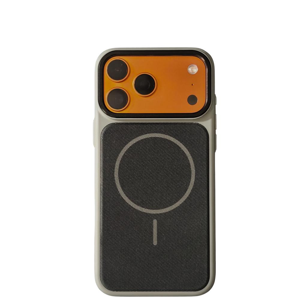 Модный оригинальный магнитный чехол TechWoven для телефона, подходит для iPhone 17 Promax 16 15 Pro Max, задняя крышка с окном для IC-карты и кнопкой-чипом