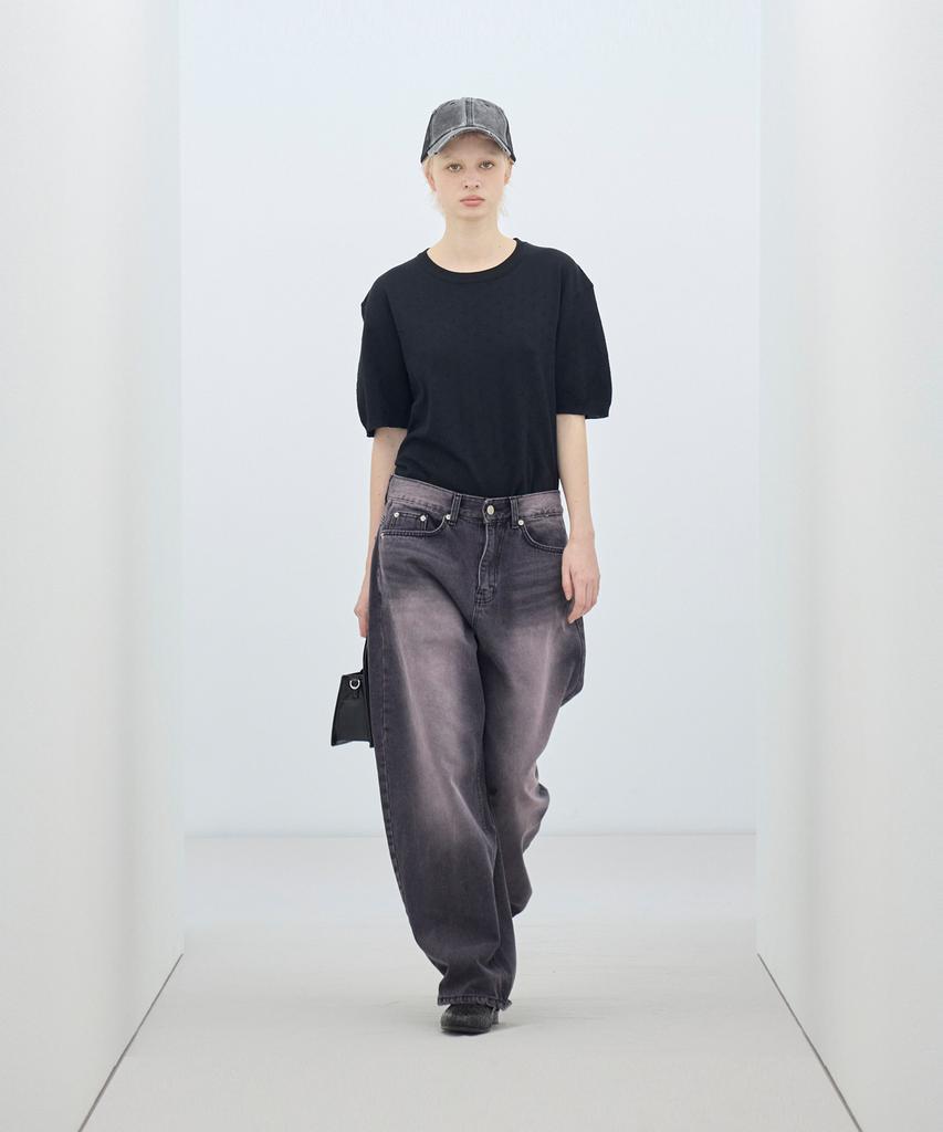 IRONYPORNO WHITELINE 86-Iroj046 Bottega Round Short Sleeve Knit 4 Colors