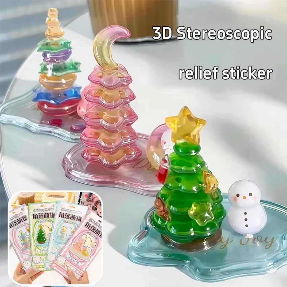 3D Relief Folding Music Sticker Cute Cartoon Corner Decor Sticker Students Solid Sticker By Hand Diy For Notebook Computer Decor