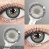 Eyeshare 2pcs Colored Contact Lenses for Eyes Blue Contact Black Eye Lens Gray Beautiful Pupils Yearly Brown Eyes Makeup Lenses