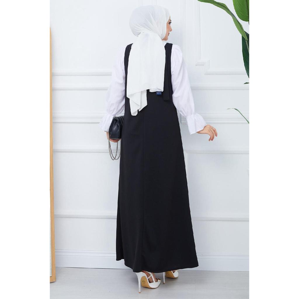 Вязаное платье без рукавов Nehir, черное Hm2389