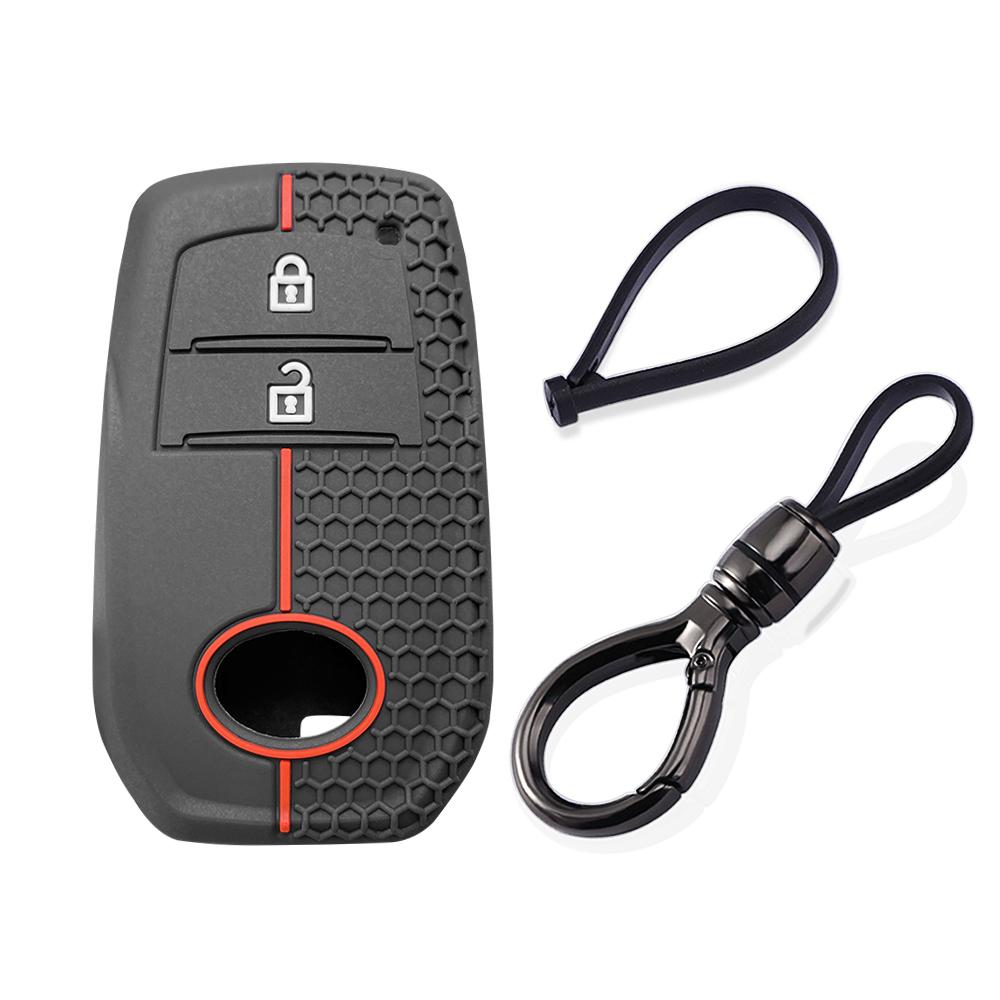 Чехол для ключа автомобиля для Toyota Hilux 2024 Yaris Corolla 2023 Rav4 2021 CHR Revo Auris Innova Highlander Venza Держатель для ключей