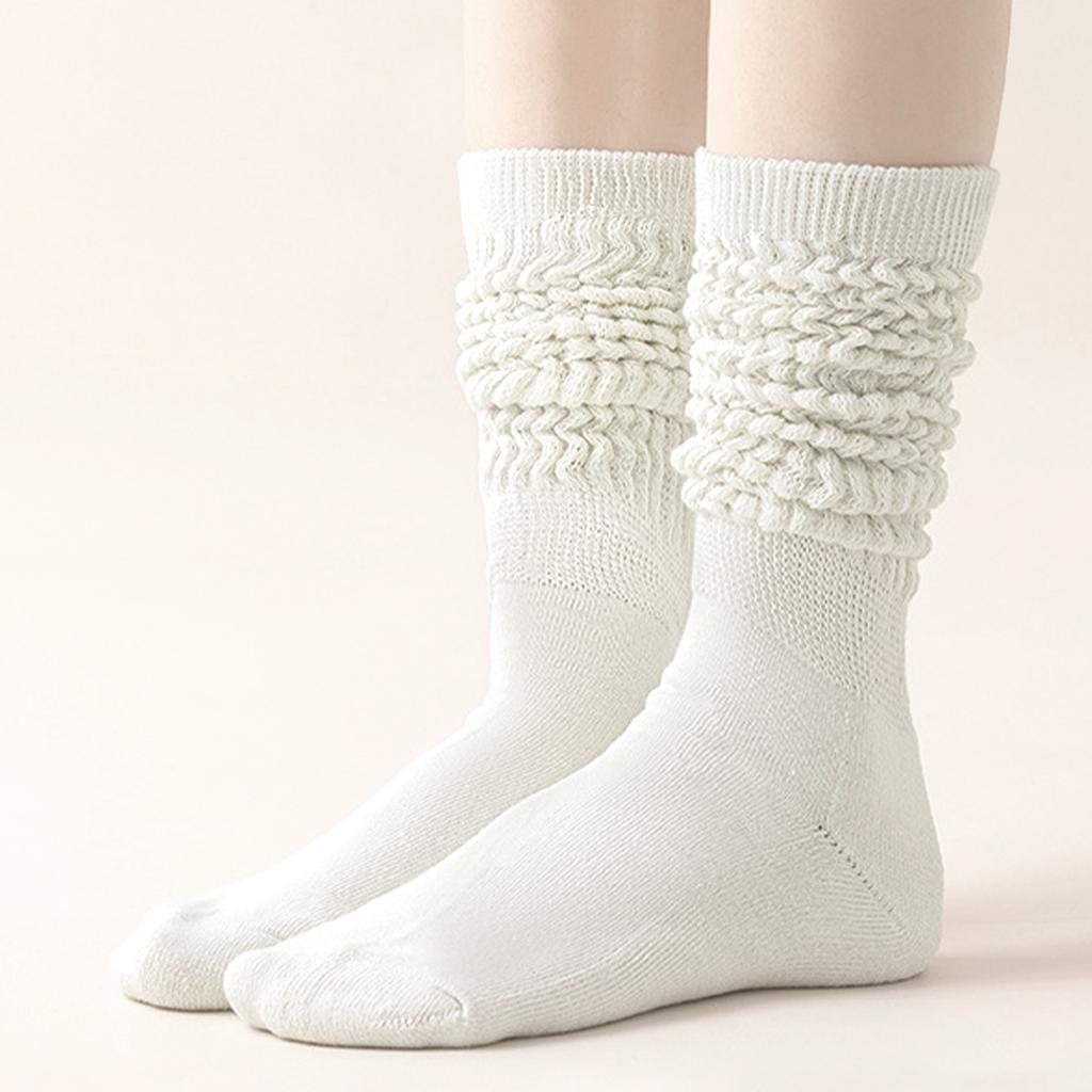 6 пар женских носков, носки-гольфы, носки средней длины, носки с отворотами, разноцветные, удобные носки